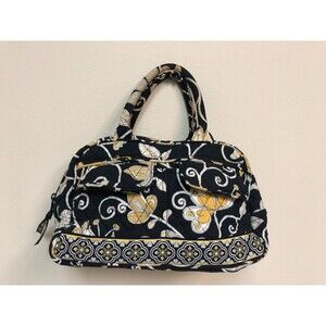 Vera Bradley women small  bag purse yellow floral black